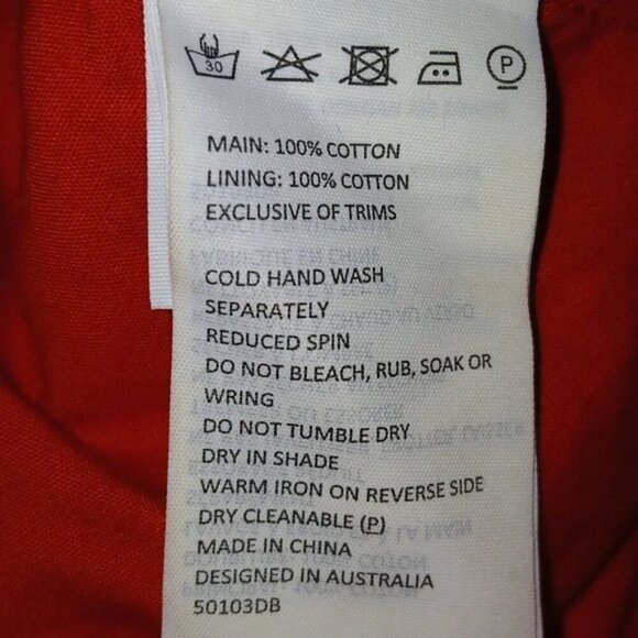 Bardot Kira Red Eyelet Fit & Flare Ruffle Sleeveless Dress - Picture 8 of 8